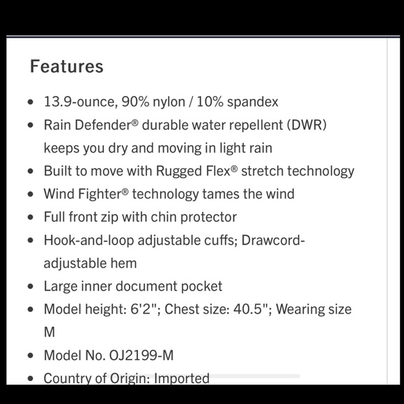 Carhartt Rain Defender Relaxed Fit Heavyweight Softshell Jacket - Picture 15 of 15